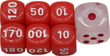 Pokemon Clear & Red Damage Counter Dice